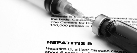 Hepatitis B - syringe and vaccination document