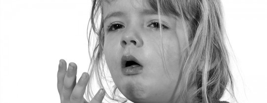Little girl with a cough